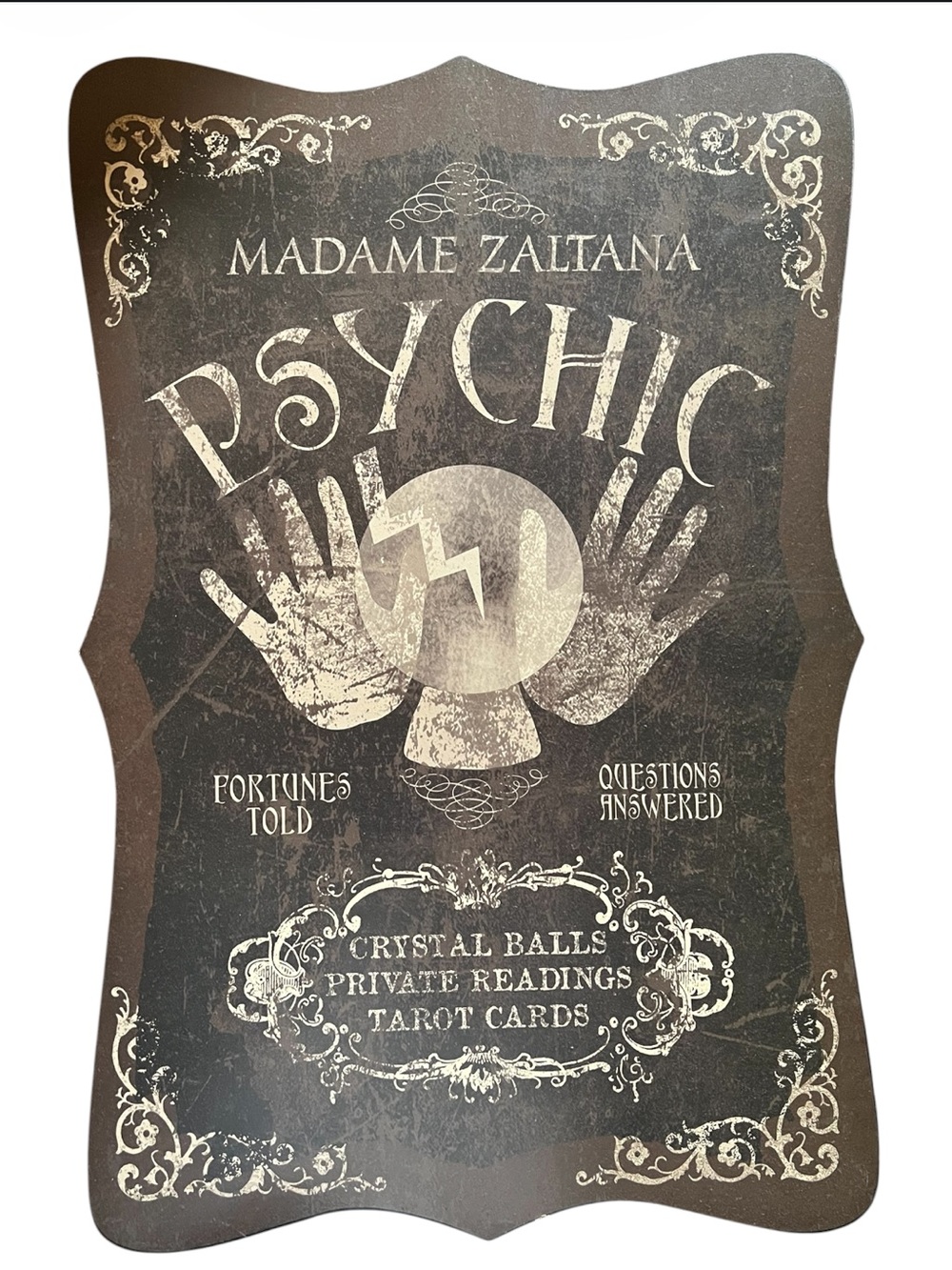 Halloween Fortune Teller Psychic Art Print Palm Reading Tarot Cards Crystal Ball